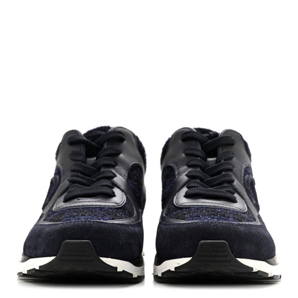 Tweed Suede Womens CC Sneakers 37.5 Black Blue