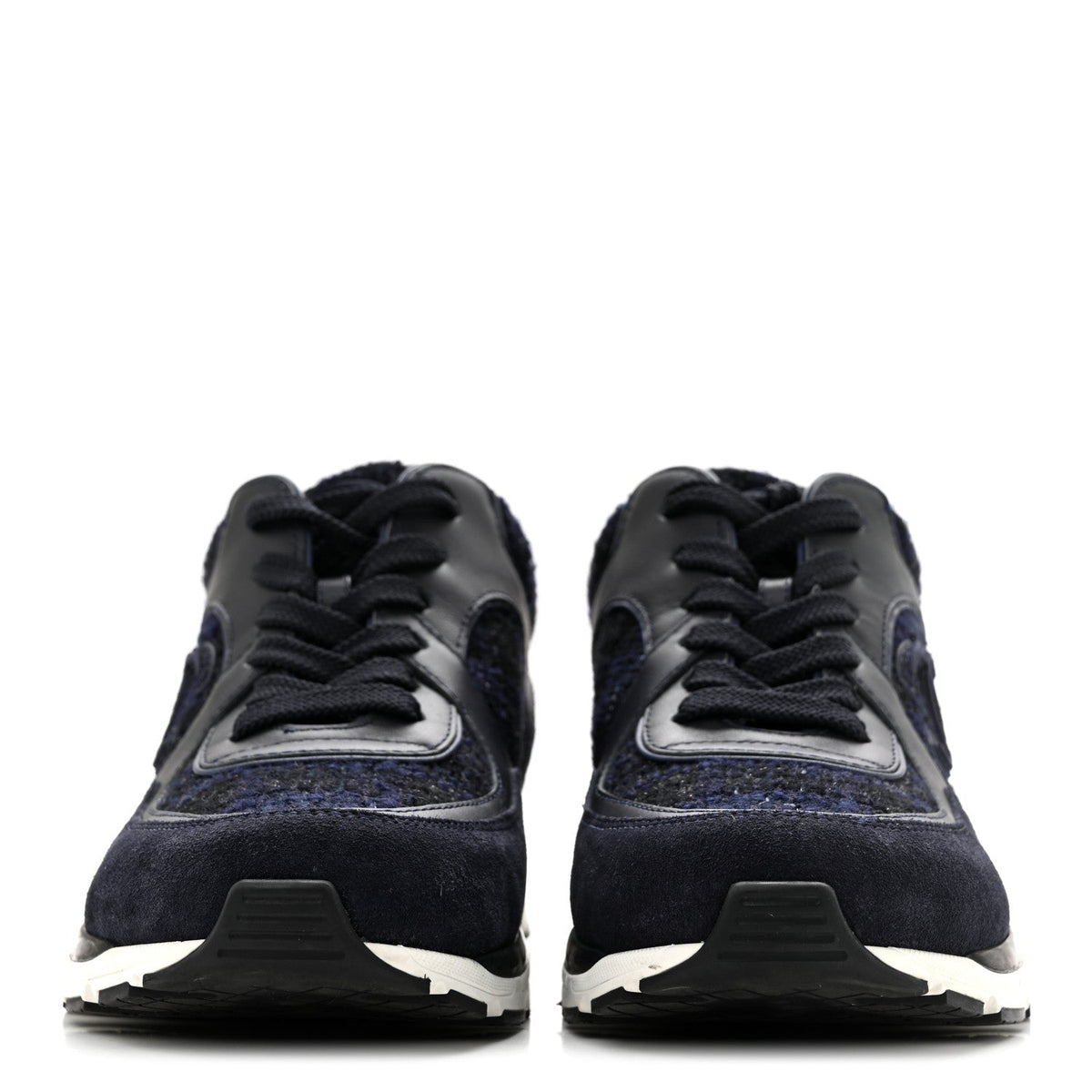 Tweed Suede Womens CC Sneakers 37.5 Black Blue