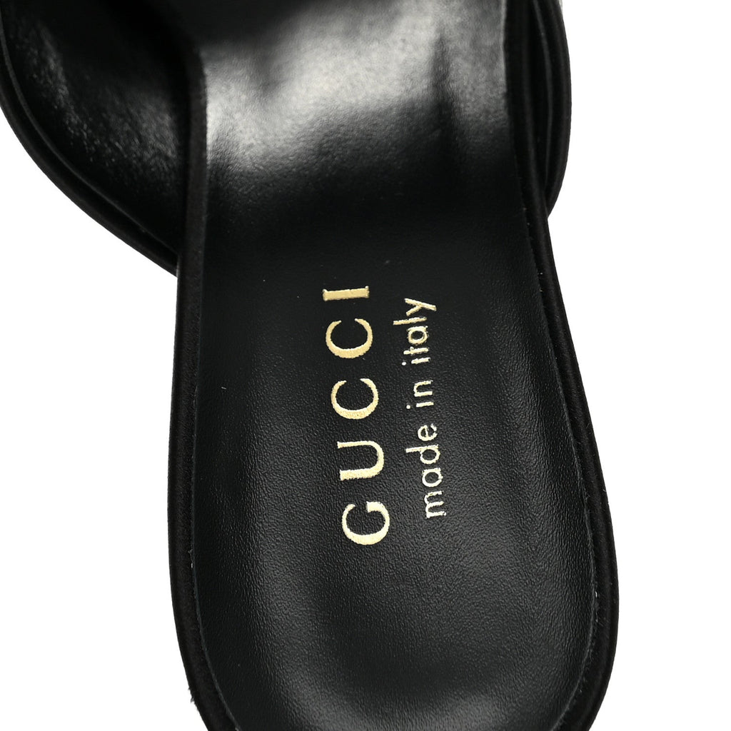 Raso Seta Logo Sandal Pumps 38 Black