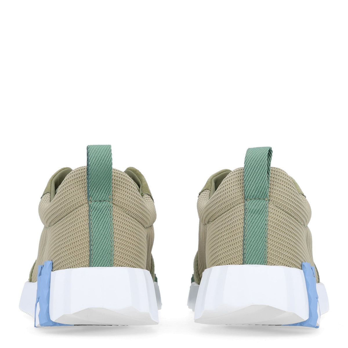 Technical Mesh Suede Goatskin Bouncing Sneakers 35 Vert Celadon