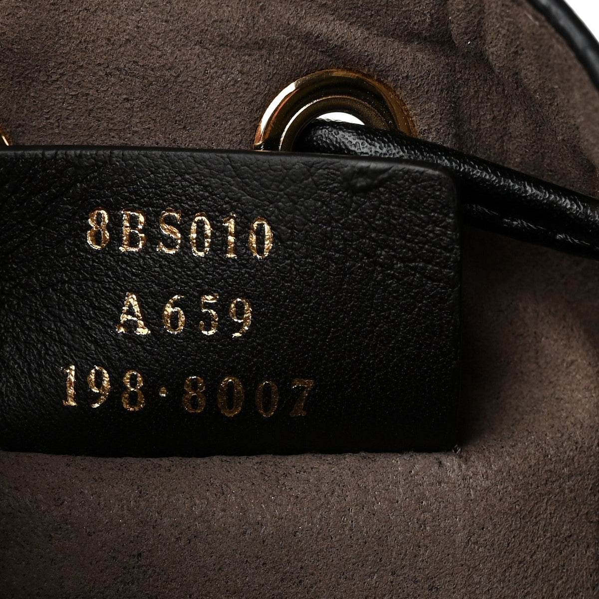 Vitello Liberty F is Fendi Bi-Color FF 1974 Embossed Mini Mon Tresor Bucket Bag Maya Black