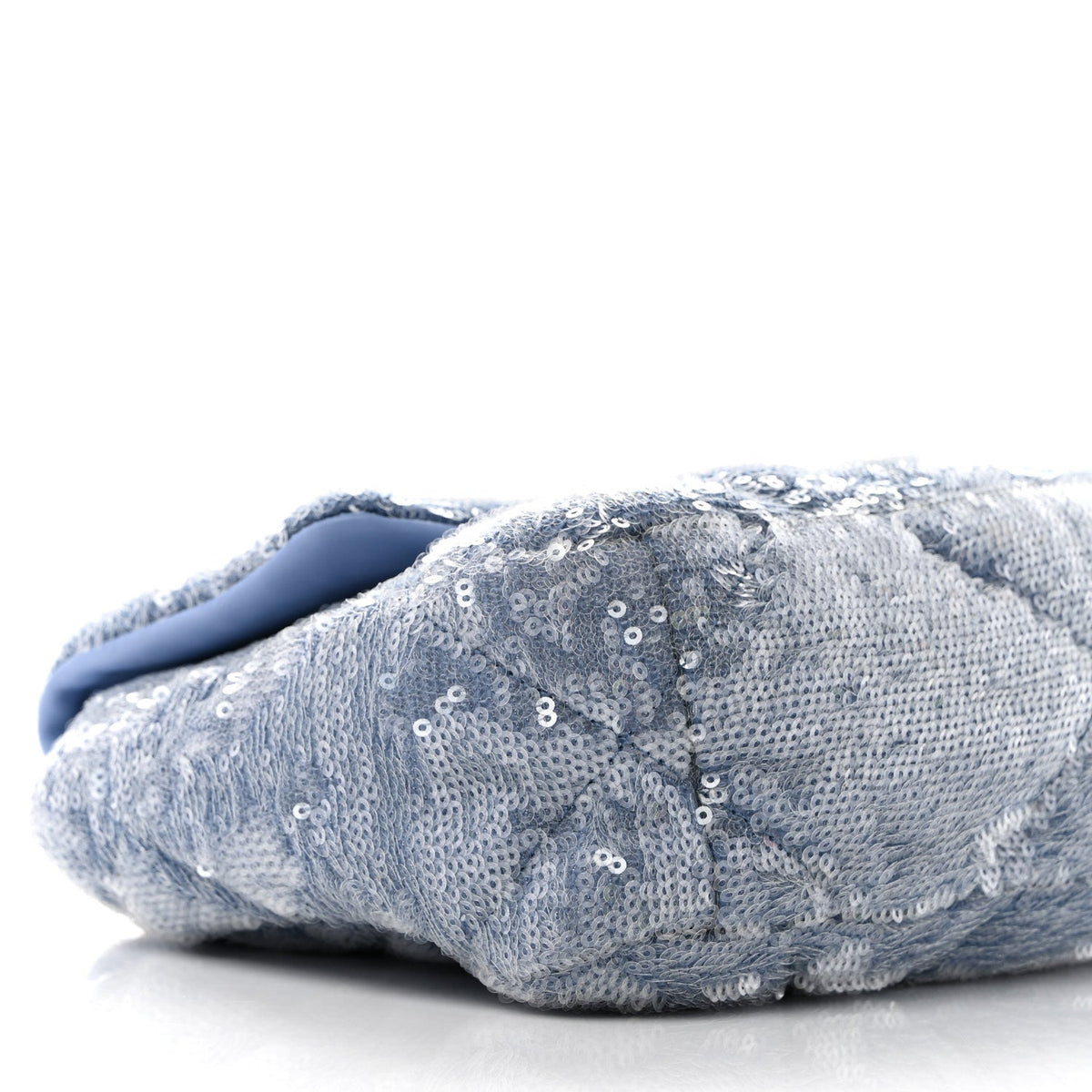 Sequin Quilted Medium Chanel 19 Flap Light Blue