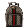 GG Supreme Monogram Calfskin Web Small Ophidia Day Backpack Beige Ebony New Acero