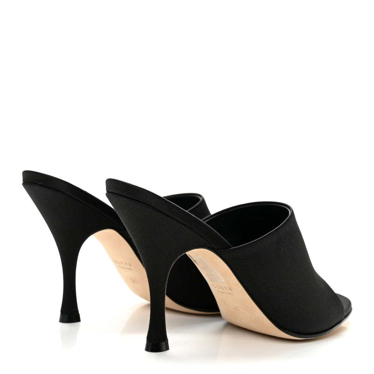 Raso Seta Logo Sandal Pumps 38 Black