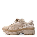 Mesh Calfskin Rockstud Womens Platform Sneakers 41 Poudre