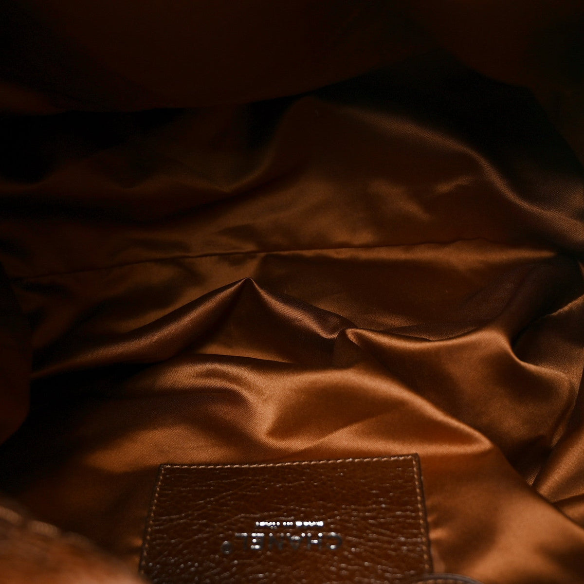 Glazed Calfskin On The Road Drawstring Tote Brown