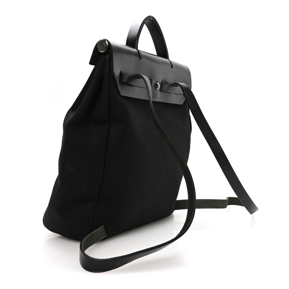 Toile Vache Calfskin Herbag 30 PM Backpack Black