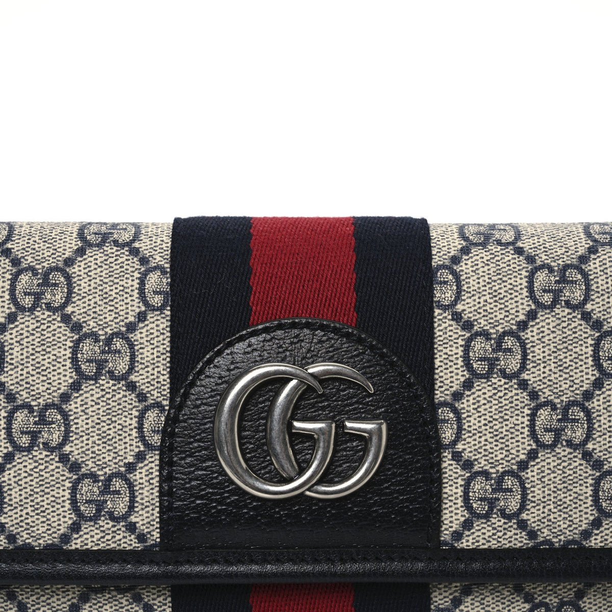 GG Supreme Monogram Web Small Ophidia Belt Bag 80 32 Beige Navy