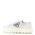 Re-Nylon Gabardine Triangle Logo Double Wheel 50mm Sneakers 40 White