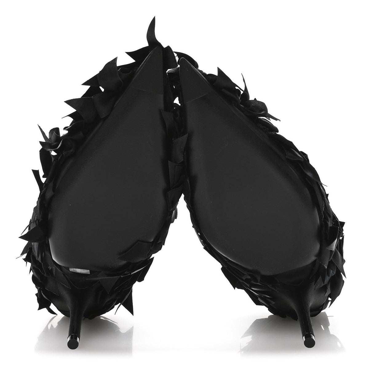 Satin Pointed Marie A Bows All Over 110mm Pumps 35 Black
