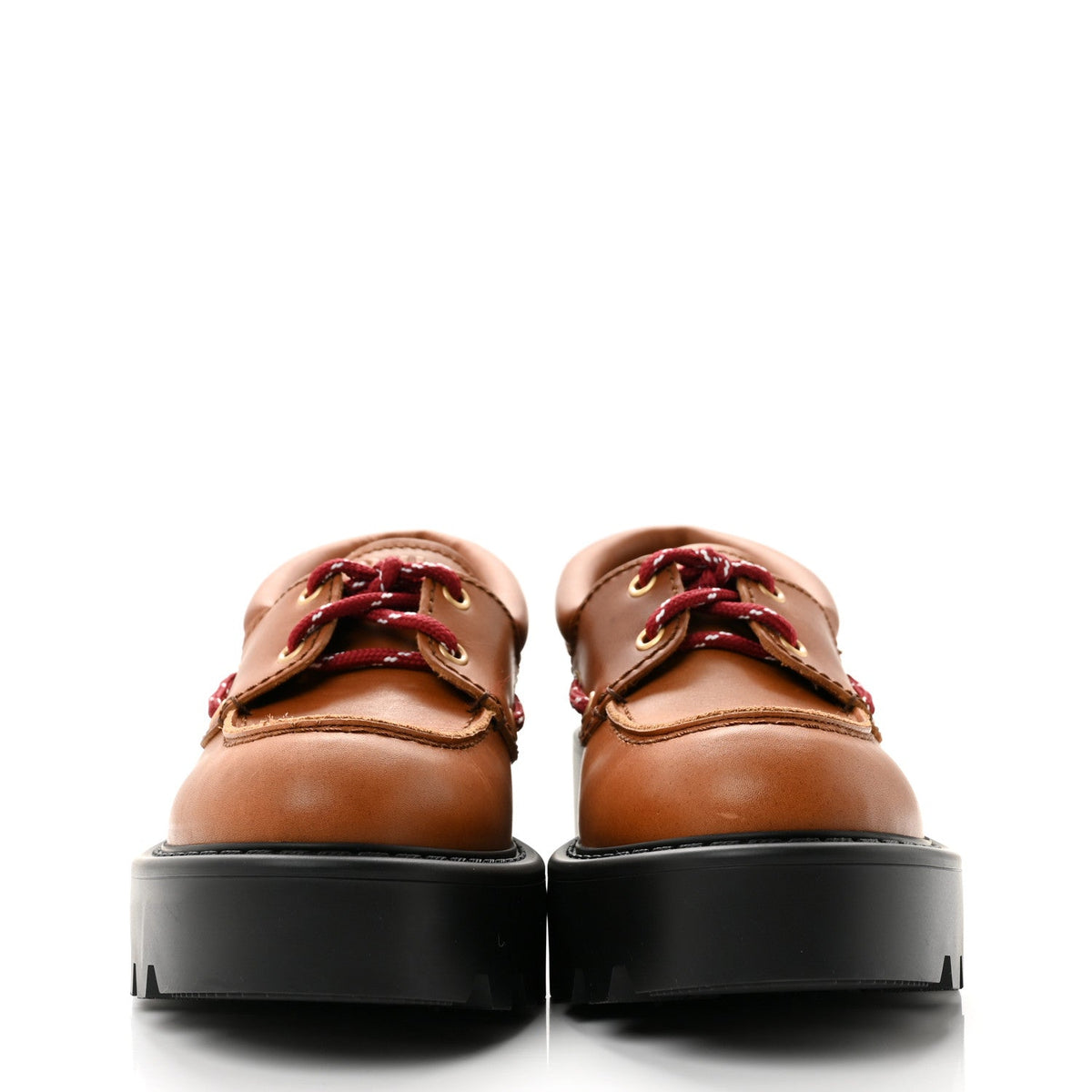 Vitello Platform Loafers 38.5 Cognac
