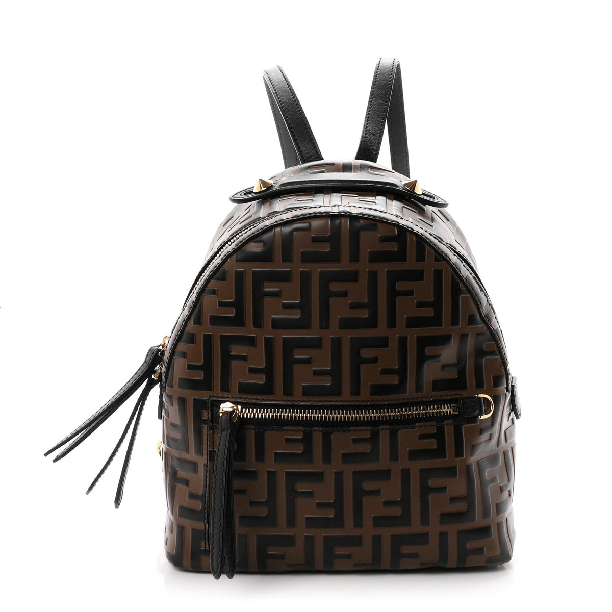 Vitello Bi-Color FF 1974 Embossed Mini Backpack Maya Black