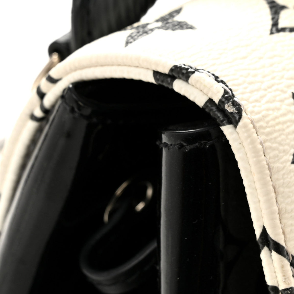 Patent Monogram Hot Springs Backpack Black White