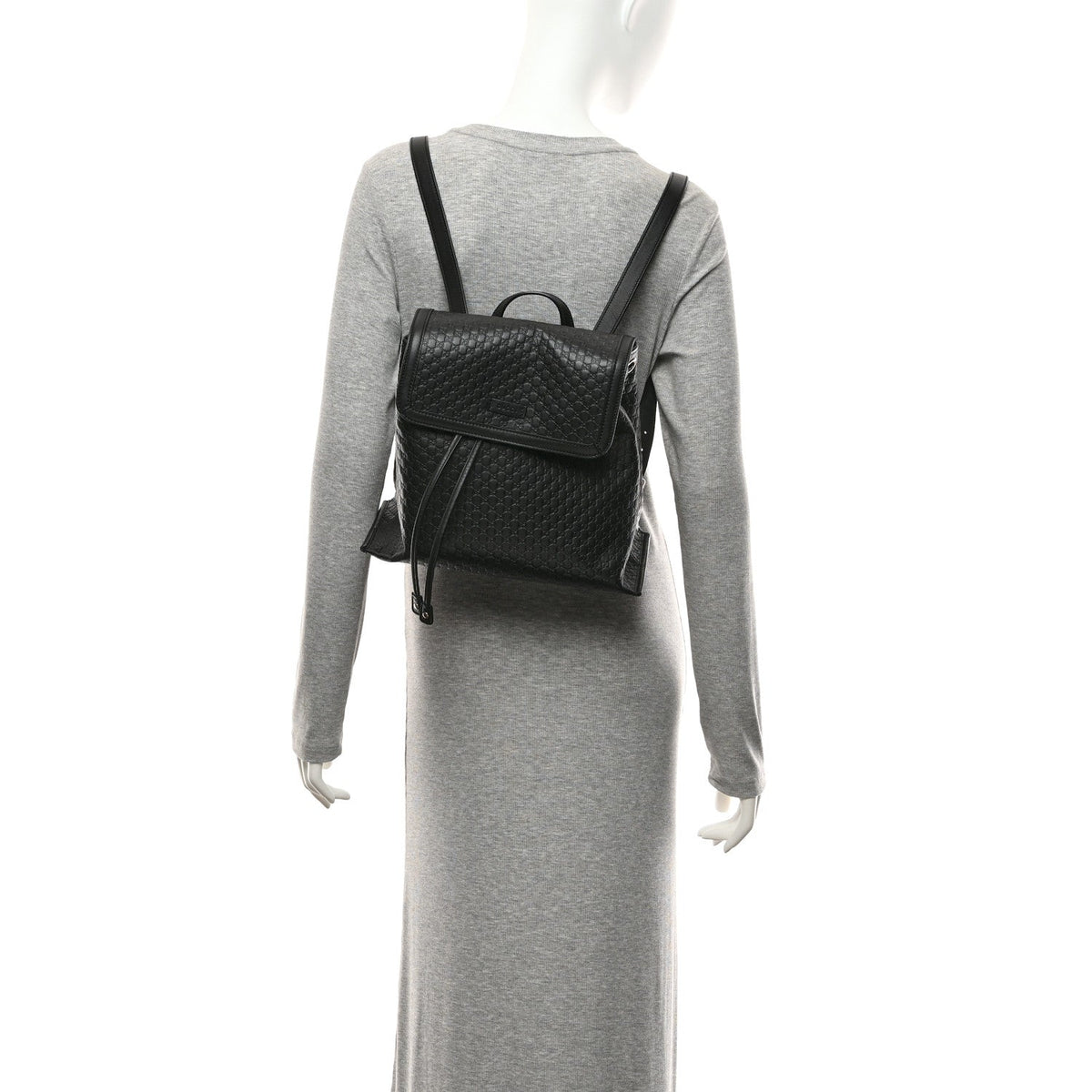 Microguccissima Drawstring Backpack Black