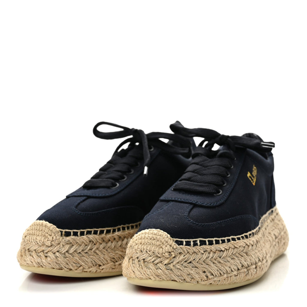 Toile Calfskin Espasneak Flat Sneaker 36 Obscur