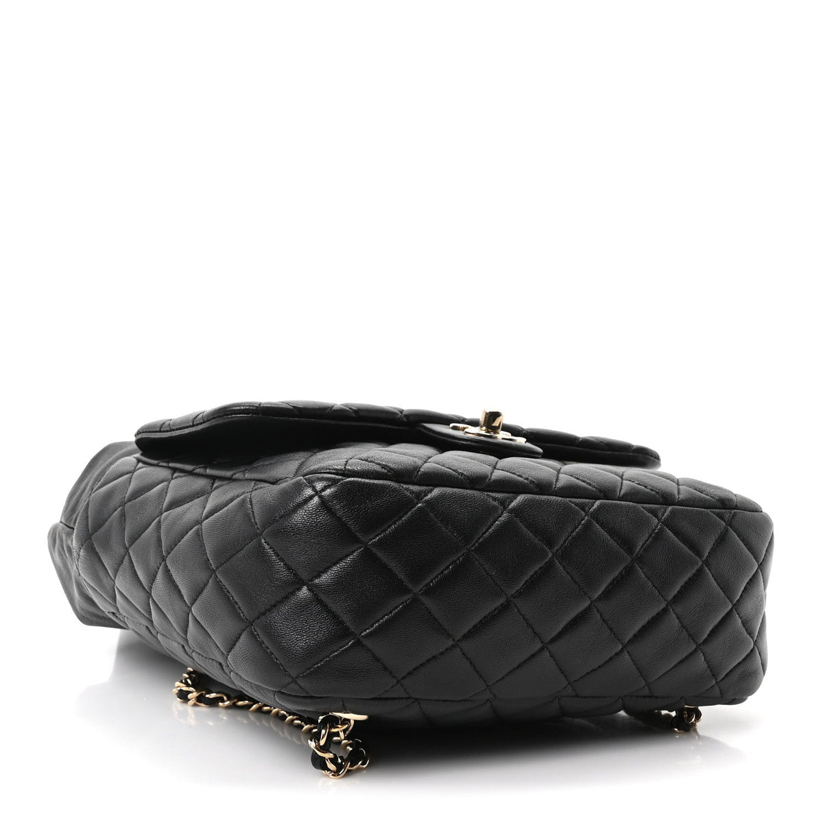 Lambskin Quilted Large in Seoul Backpack Black