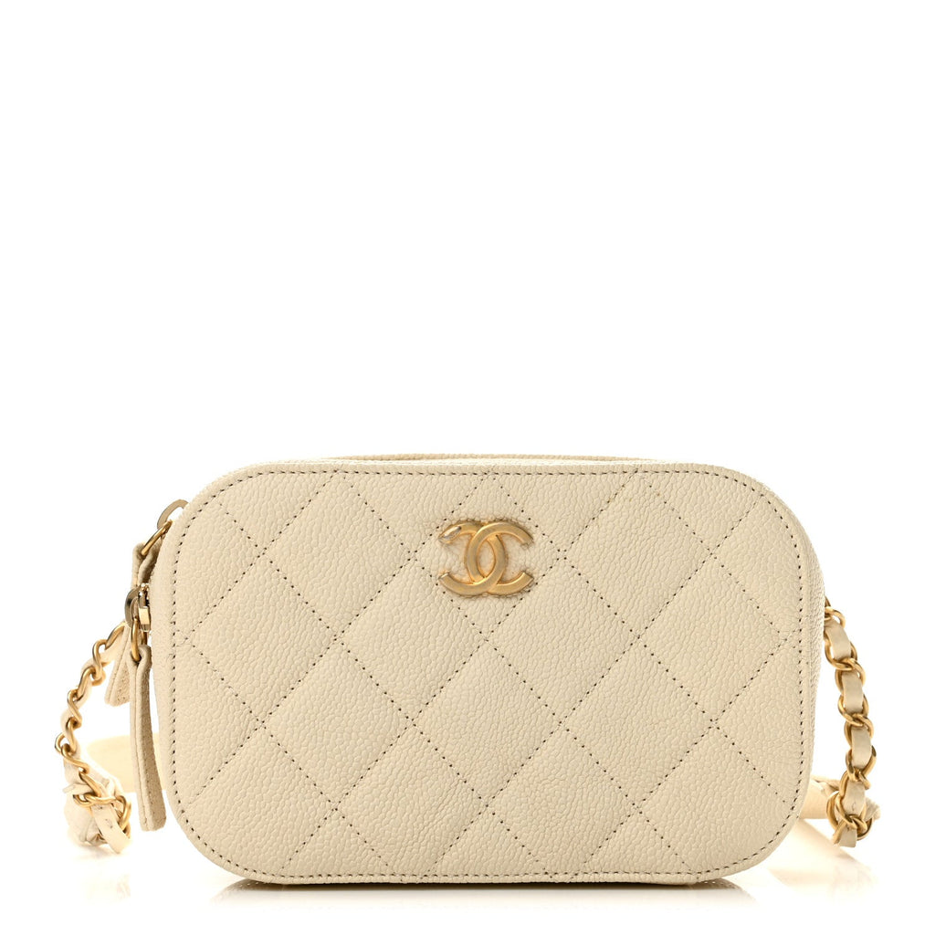 Caviar Quilted Waist Bag White