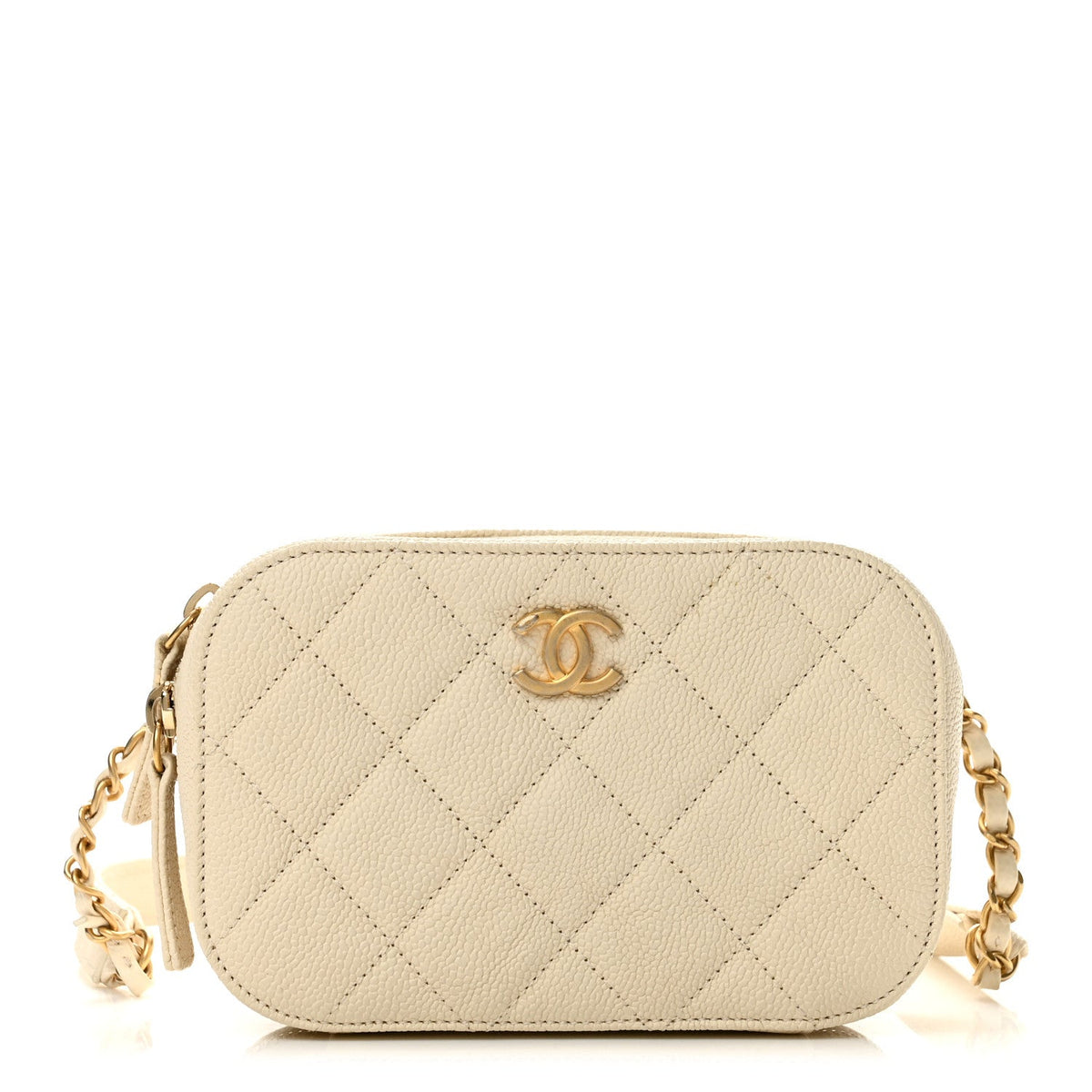 Caviar Quilted Waist Bag White