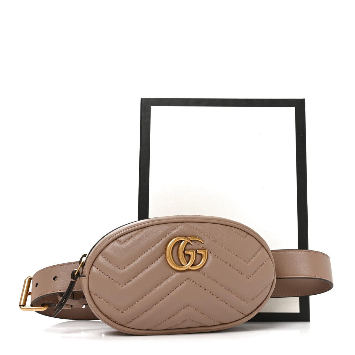 Calfskin Matelasse GG Marmont Belt Bag 75 30 Porcelain Rose