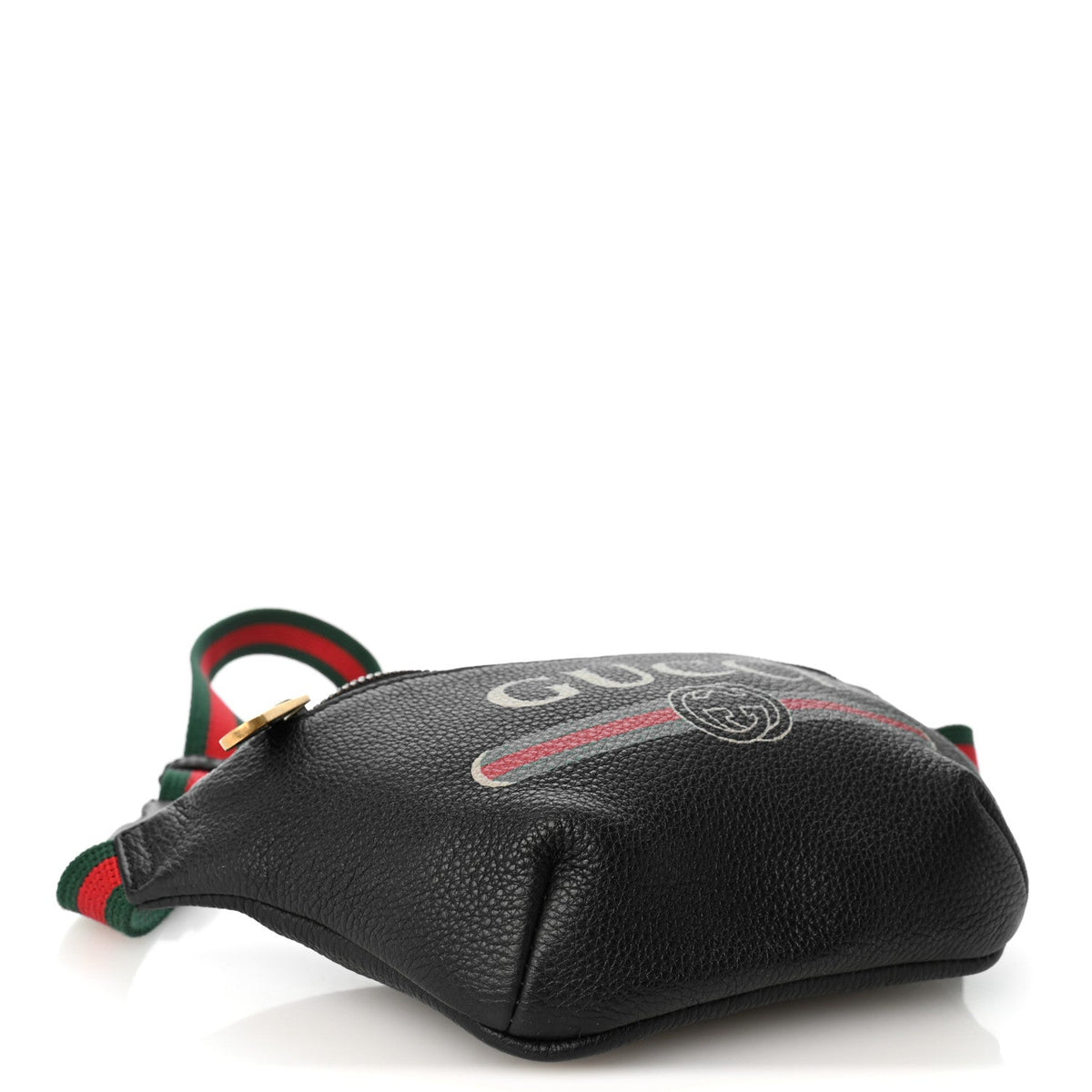 Grained Calfskin Small Logo Belt Bag Black