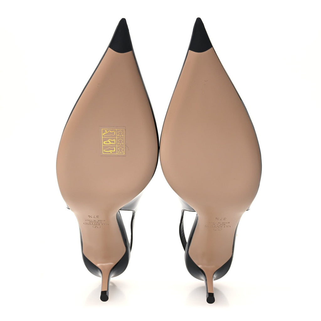 Patent Signature VLogo Slingback 65mm Pumps 37.5 Black