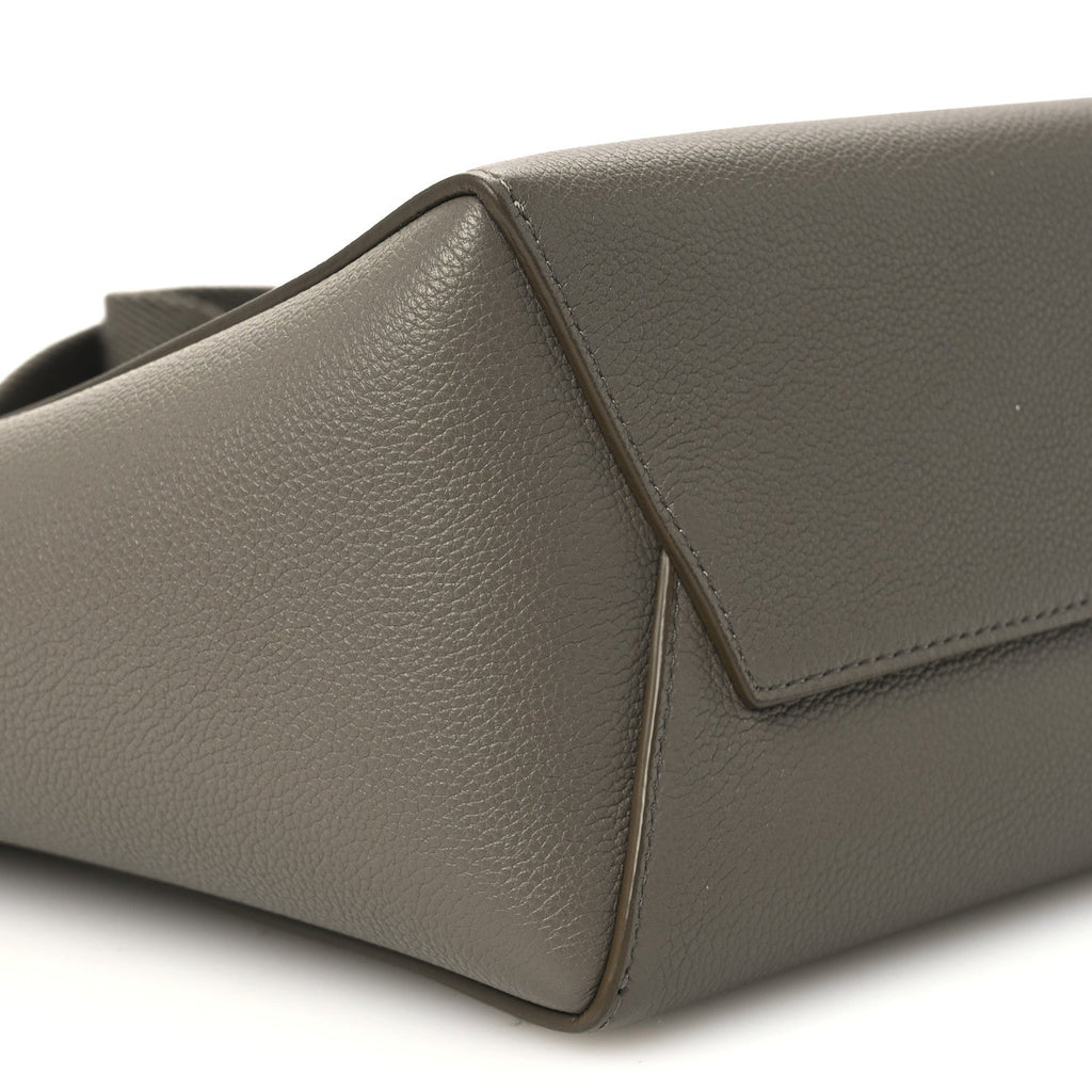 Soft Grained Calfskin Small Sangle Bucket Bag Taupe