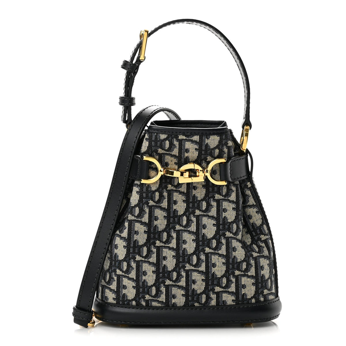 Oblique Calfskin Small C'est Dior Bucket Bag Blue