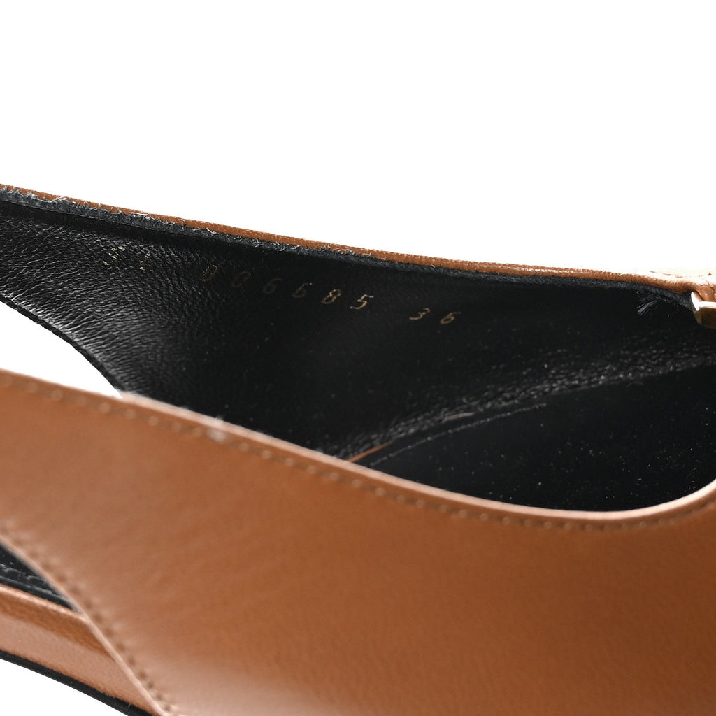 Nappa Babylone Breteuil Slingback Pumps 36 Macadamia