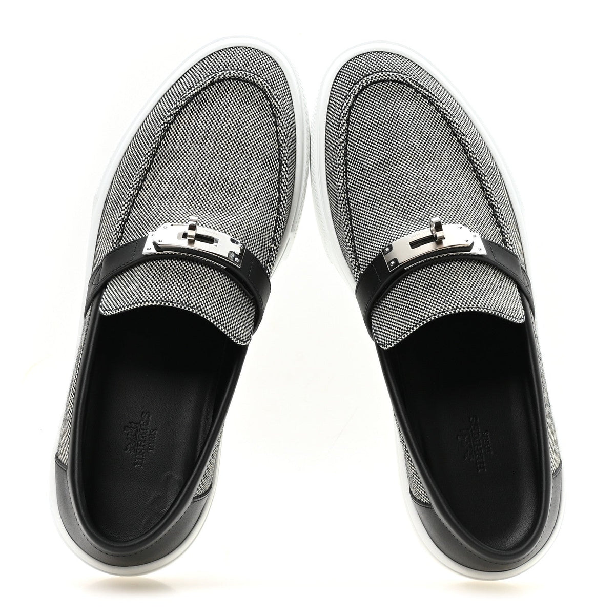 Toile De Coton Calfskin Game Slip On Sneakers 42.5 Prunoir Black