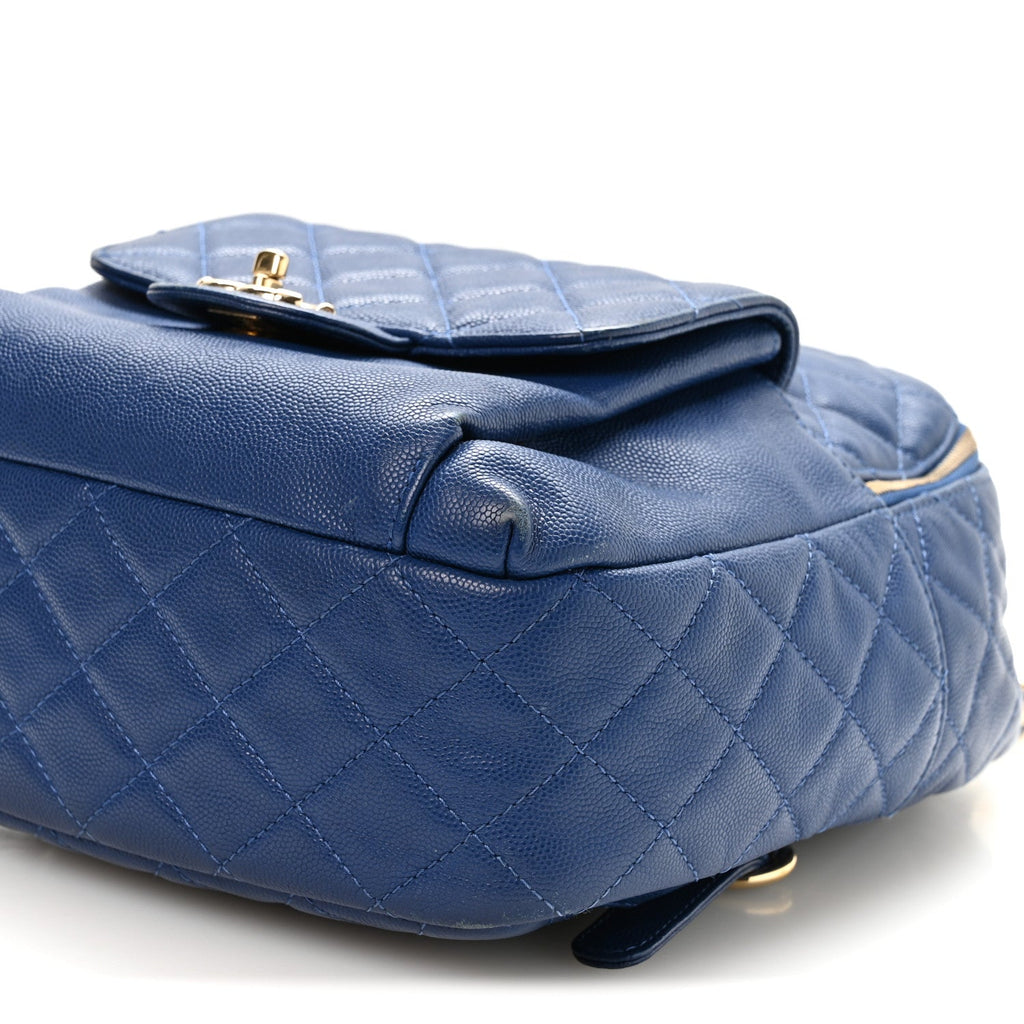 Caviar Quilted Large CC Day Backpack Blue