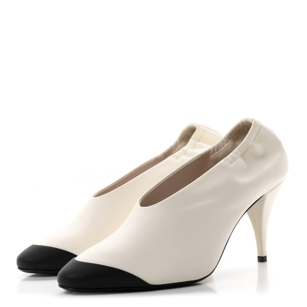 Lambskin Pumps 37 Ivory Black