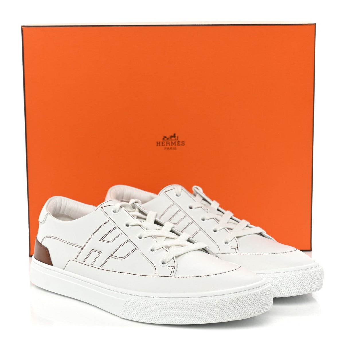 Calfskin Mens Deep Sneakers 44.5 White Gold