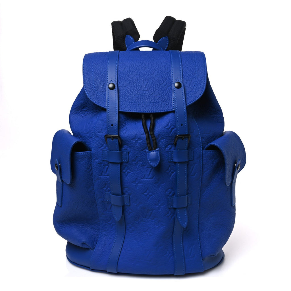 Taurillon Monogram Christopher MM Backpack Blue