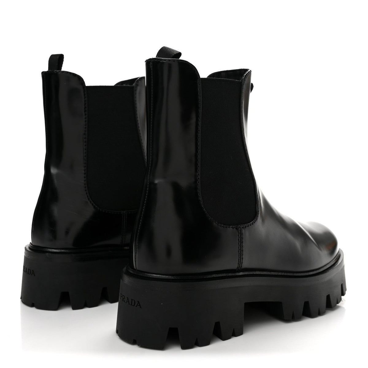 Brushed Calfskin Stride Triangle Booties 36.5 Black