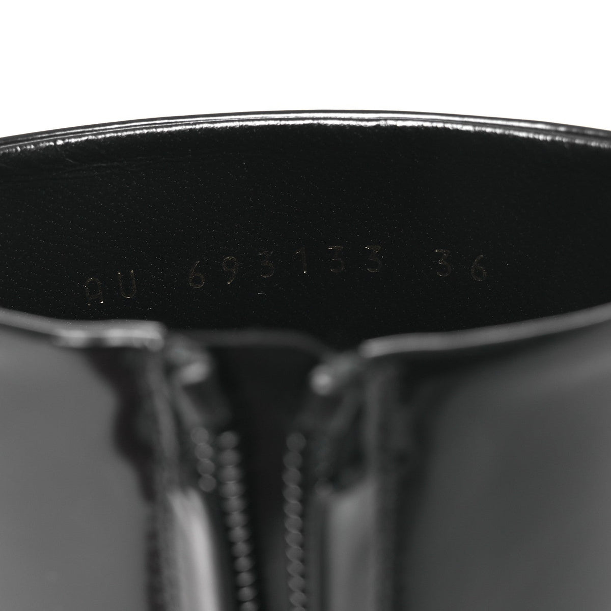 Glazed Calfskin Opyum Ankle Boots 36 Black