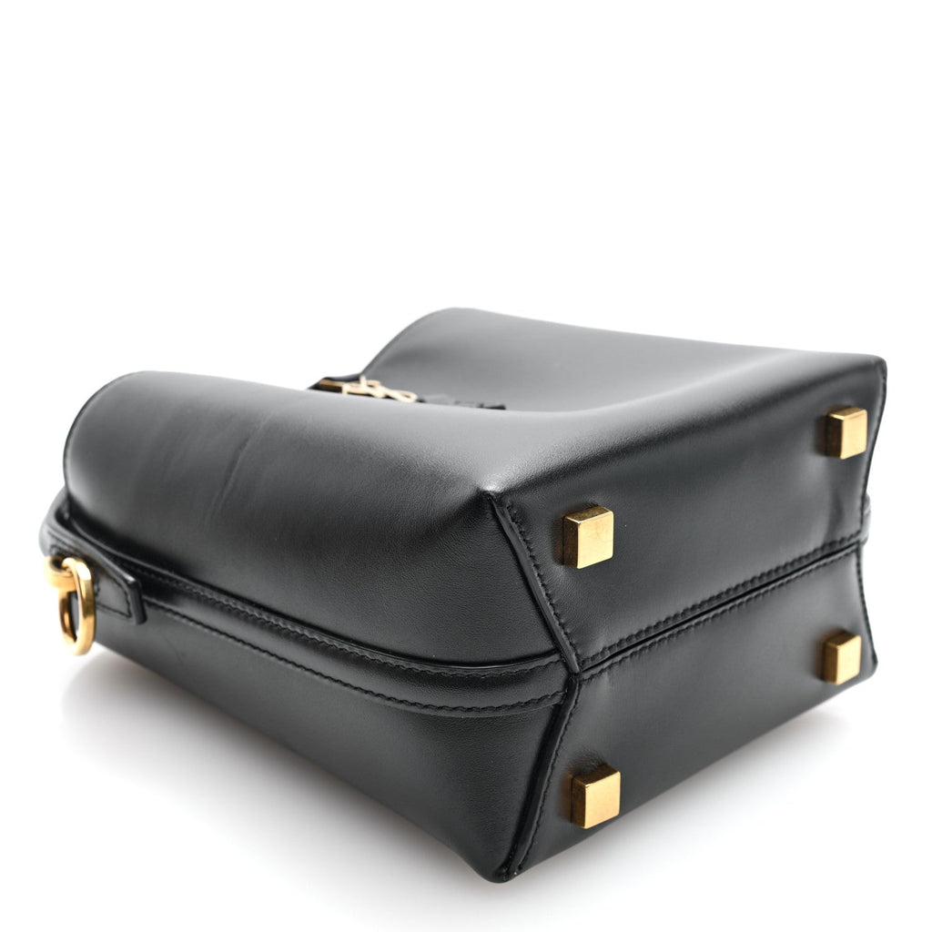 Shiny Calfskin Le 37 Mini Bucket Bag Black
