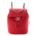 Lambskin Quilted Small Urban Spirit Backpack Dark Pink