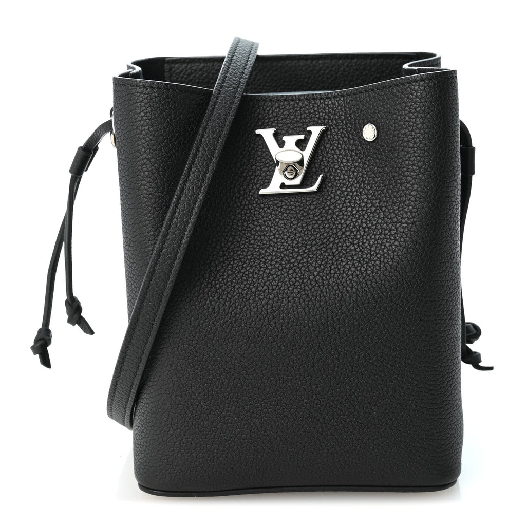 Calfskin Nano Lockme Bucket Black