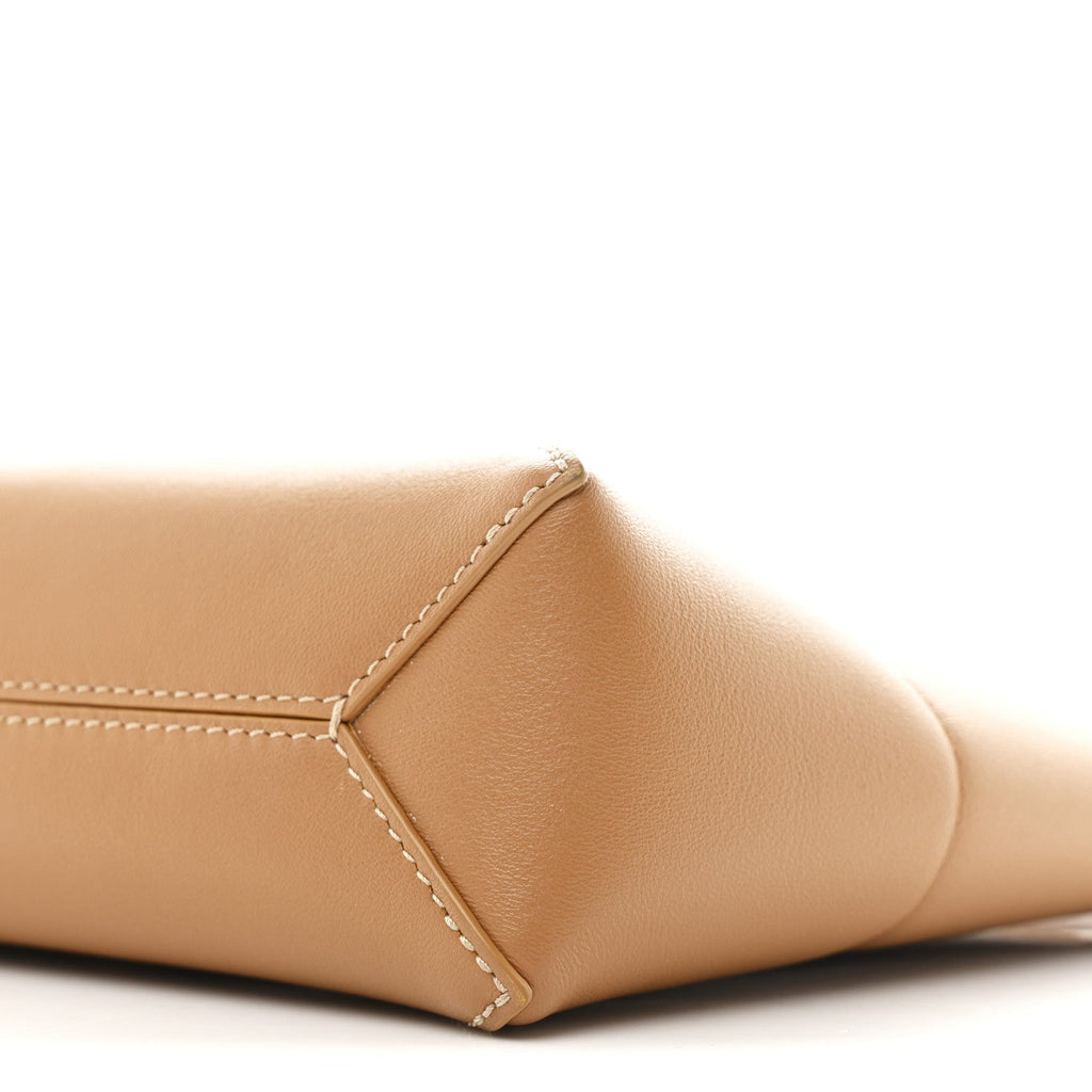 Shiny Calfskin Puzzle Fold Pouch Warm Desert