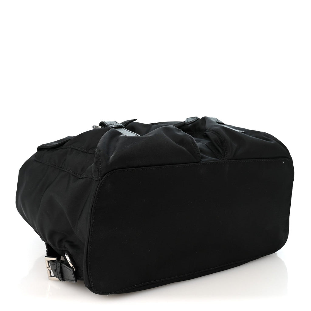 Re-Nylon Saffiano Medium Backpack Black