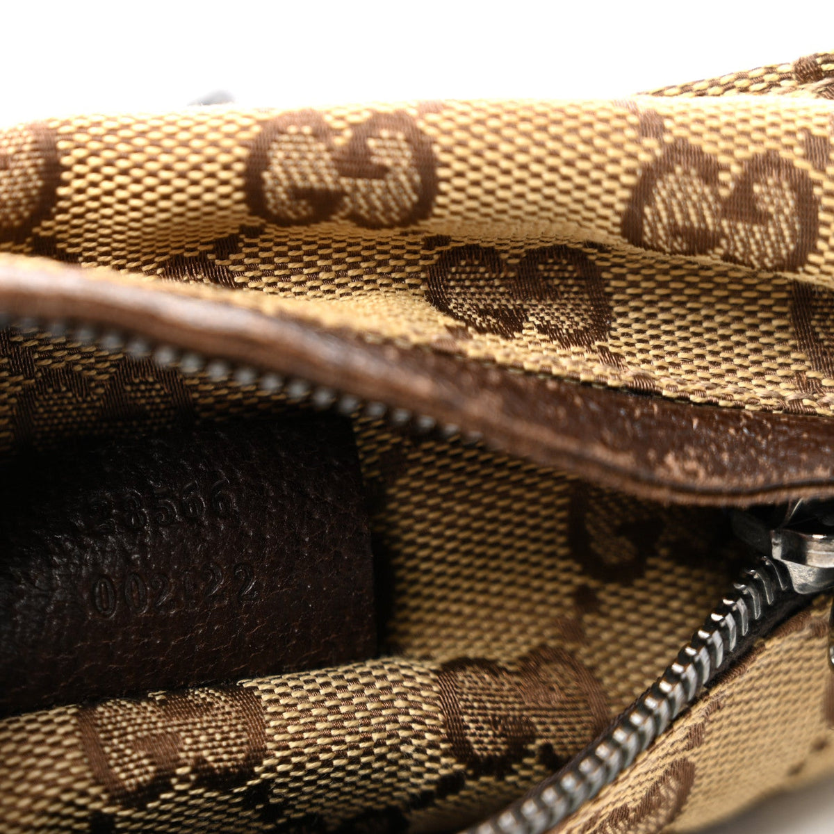GG Monogram Double Pocket Belt Bag Dark Brown