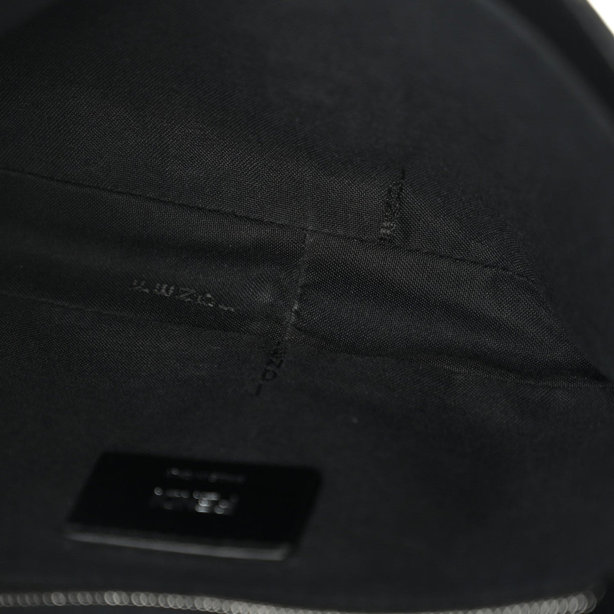Fabric Jacquard FF 1974 Belt Baguette Bag Tobacco Moro Black