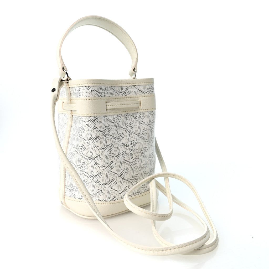 Goyardine Petit Flot Mini Bucket Bag White