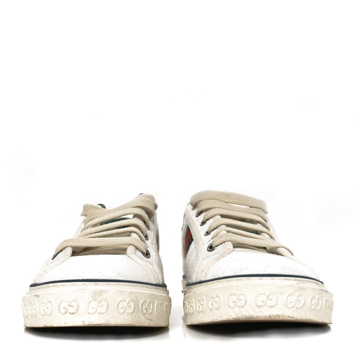 Jacquard Mini GG Monogram Web Womens 1977 Tennis Sneakers 40.5 White