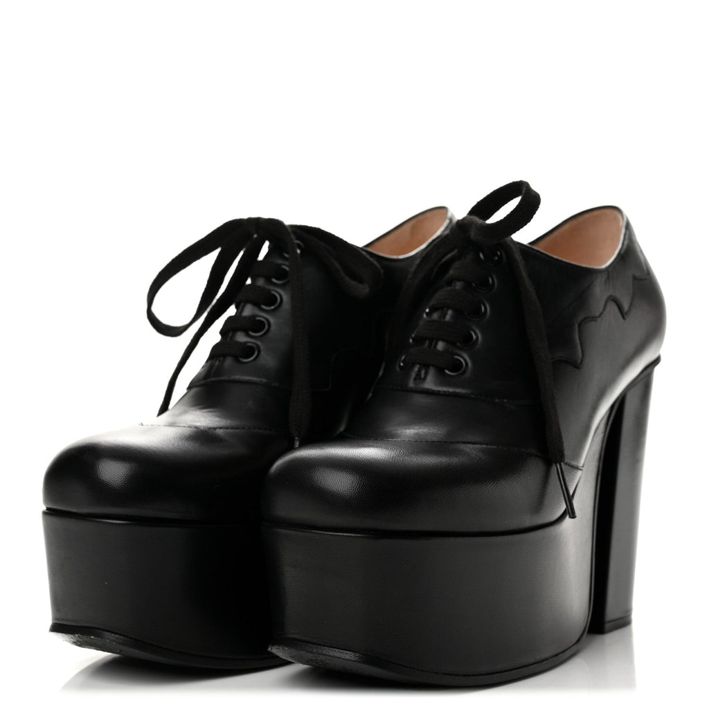 Malaga Kid Otis Lace Up Platform Pumps 36.5 Black