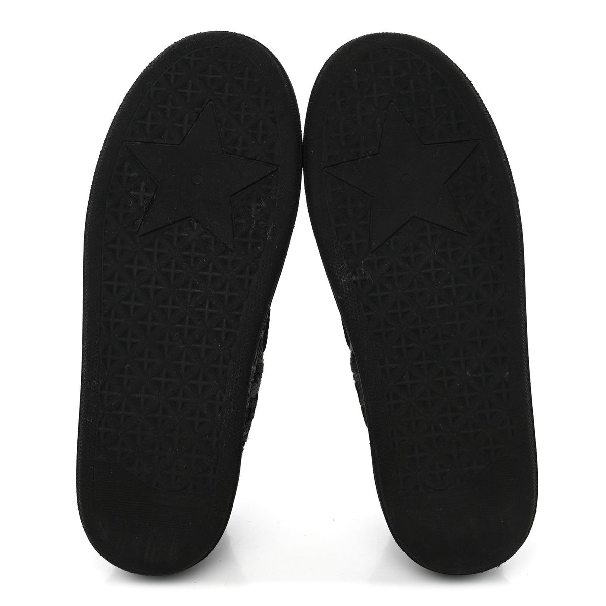 Shiny Technical Fabric Oblique Embroidered Womens Solar Slip On Sneakers 37.5 Black