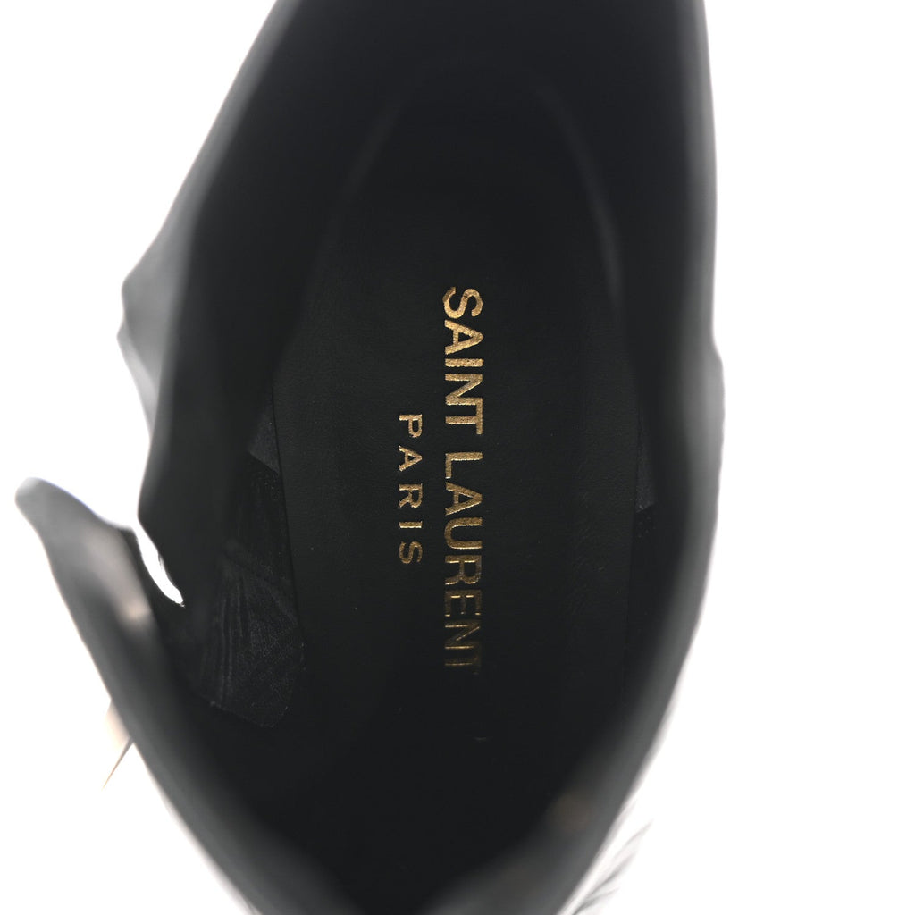 Calfskin Loulou 70 Uniform Ankle Boots 36 Black