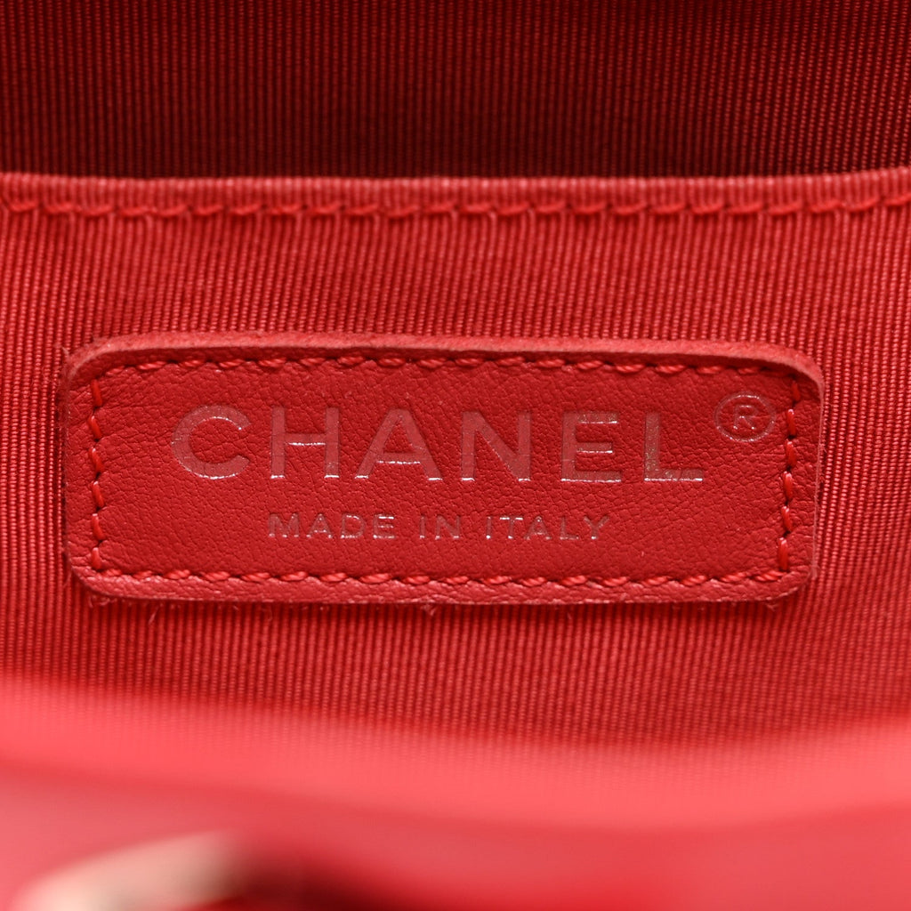 Lambskin Quilted Small Urban Spirit Backpack Red