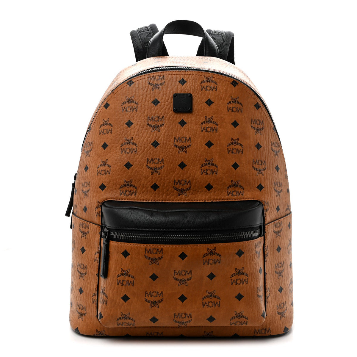 Visetos Nappa Medium Stark Backpack Cognac Black