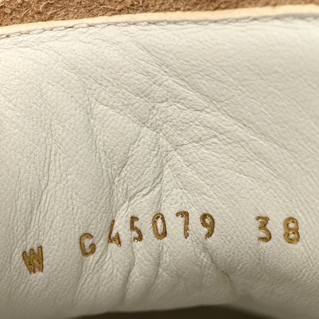 Laminated Calfskin CC Womens Sneakers 38 Golden